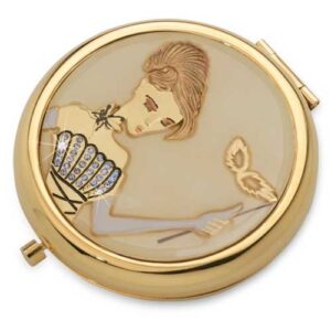 Yvette Jordan Compact Mirror Glass Slipper Gold