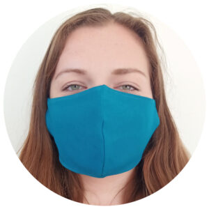 Face Mask Aqua Blue Woman