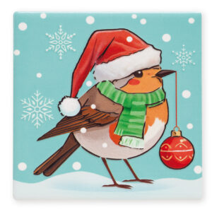 B2B Coaster Christmas Robin