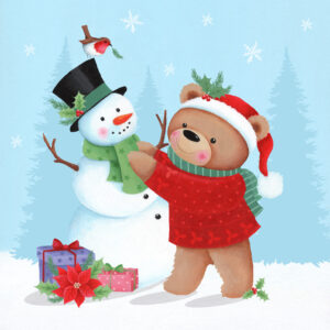 AEL01 Teddy And Snowman