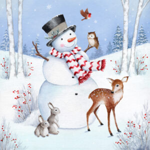 AEL04 Snowman And Deer