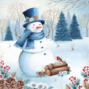 AEL08 Snowman And Logs