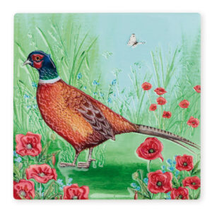 Pheasant & Poppies Coaster B2B